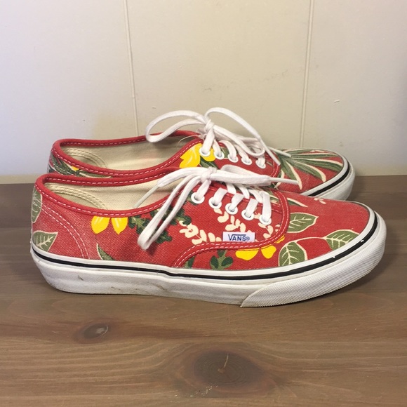 vans tropical print shoes